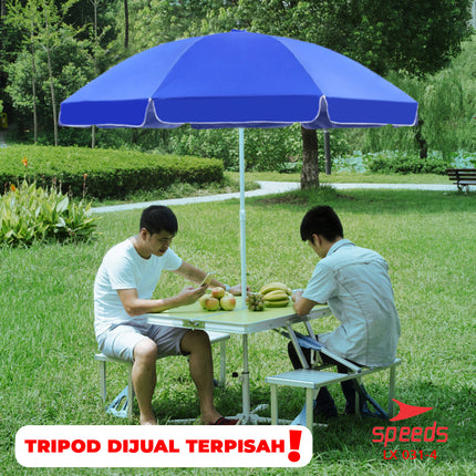SPEEDS Payung Tenda Lebar 280CM Payung Pantai Cafe Bazaar Parasol Diameter Tenda Booth Jualan 031-4