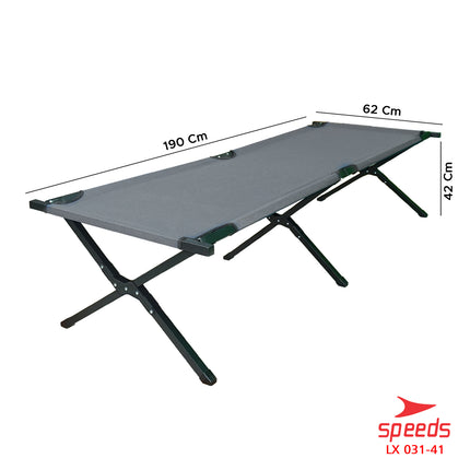 SPEEDS Kasur Tidur Velbed Tempat Tidur Lipat Kasur Portable Kaki Silang Indoor Outdoor 031-41