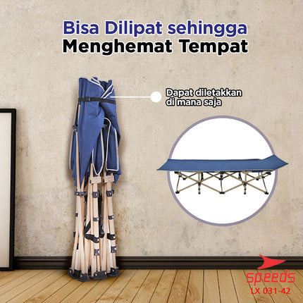 SPEEDS Kasur Tidur Lipat Tempat Tidur Camping Kasur Portable Kaki Silang Indoor Outdoor 031-42
