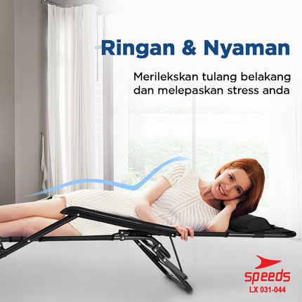 SPEEDS Kursi Lipat Kursi Malas Tempat Tidur Folding Bed Kursi Outdoor Indoor Kursi Santai 031-44