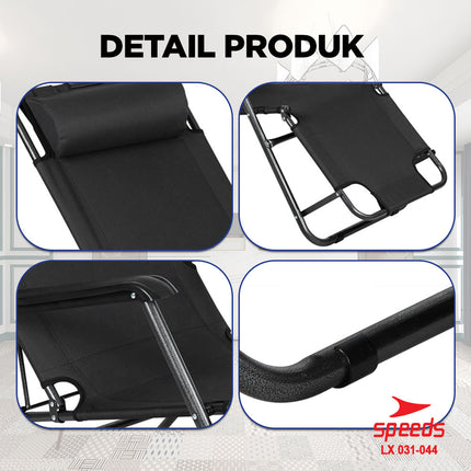 SPEEDS Kursi Lipat Kursi Malas Tempat Tidur Folding Bed Kursi Outdoor Indoor Kursi Santai 031-44