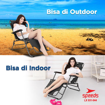 SPEEDS Kursi Lipat Kursi Malas Tempat Tidur Folding Bed Kursi Outdoor Indoor Kursi Santai 031-44