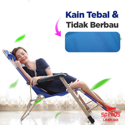 SPEEDS Kursi Lipat Kursi Malas Tempat Tidur Folding Bed Kursi Outdoor Indoor Kursi Santai 031-45