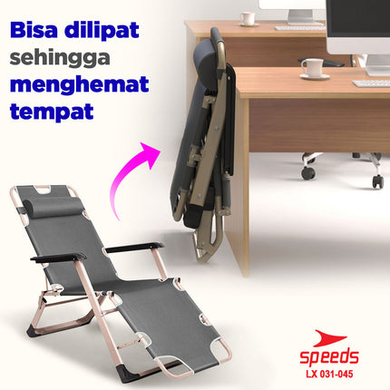 SPEEDS Kursi Lipat Kursi Malas Tempat Tidur Folding Bed Kursi Outdoor Indoor Kursi Santai 031-45
