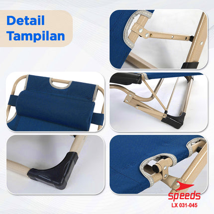 SPEEDS Kursi Lipat Kursi Malas Tempat Tidur Folding Bed Kursi Outdoor Indoor Kursi Santai 031-45
