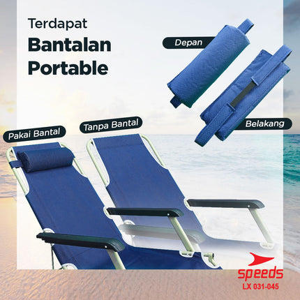 SPEEDS Kursi Lipat Kursi Malas Tempat Tidur Folding Bed Kursi Outdoor Indoor Kursi Santai 031-45