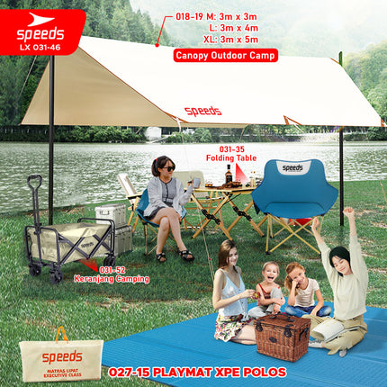 SPEEDS Kursi Lipat Bulat Moon Folding Chair Camping Tenda Mancing Piknik Outdoor 031-46