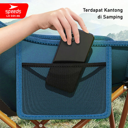 SPEEDS Kursi Lipat Bulat Moon Folding Chair Camping Tenda Mancing Piknik Outdoor 031-46