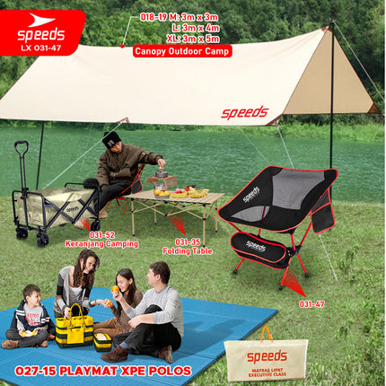 SPEEDS Kursi Lipat Camping Jaring Space Folding Chair Portable Keranjang Tenda Piknik Outdoor 031-47