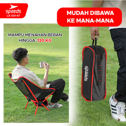 SPEEDS Kursi Lipat Camping Jaring Space Folding Chair Portable Keranjang Tenda Piknik Outdoor 031-47