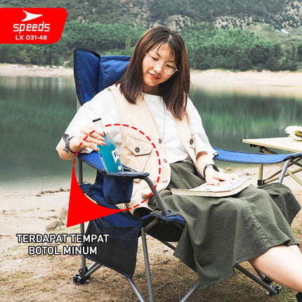 SPEEDS Kursi Lipat Camping 2in1 Folding Chair Tidur Duduk Mancing Rekrasi Foldable Outdoor 031-48