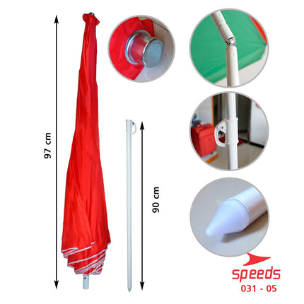 SPEEDS Tenda Payung 180 cm Event Pantai Cafe Bazaar Parasol Diameter Payung Untuk Event Booth 031-5