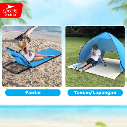 SPEEDS Kursi Lesehan Pantai Lipat Portabel Kursi Lantai Santai Multifungsi Foldabel LX 031-51