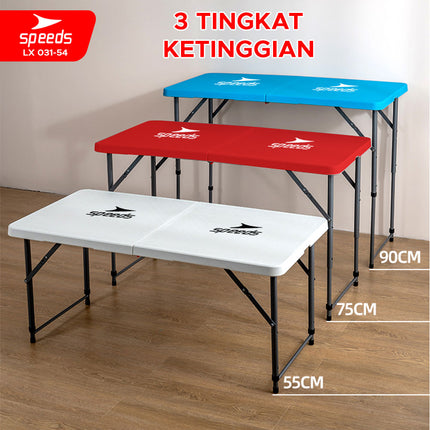 SPEEDS Meja Lipat Meja Rumah Jualan Lipat Panjang Camping Laptop Makan Belajar Portable Serbaguna 031-54