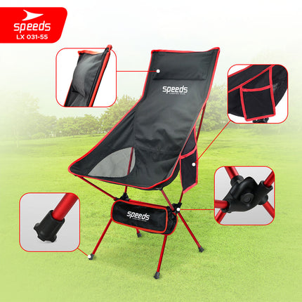 SPEEDS Kursi Lipat Camping Foldable Chair Piknik Hiking Mancing Aksesoris Tenda Rekreasi Outdoor 031-55