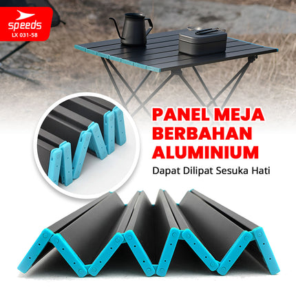 SPEEDS Meja Lipat Camping Indoor Outdoor Portabel Folding Table Aluminium 031-58