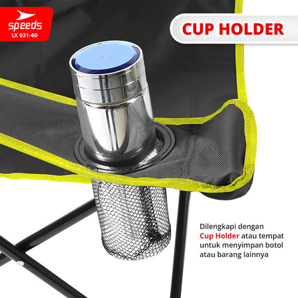 SPEEDS Kursi Lipat Outdoor Dengan Kanopi Portabel Folding Chair Portable Canopy Camping LX 031-60