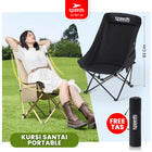 SPEEDS Kursi Lipat Portable Camping Hiking Outdoor Foldable Chair Bahan Kain Oxford 031-61