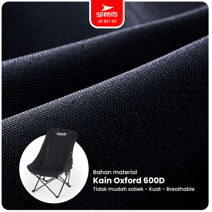SPEEDS Kursi Lipat Portable Camping Hiking Outdoor Foldable Chair Bahan Kain Oxford 031-61