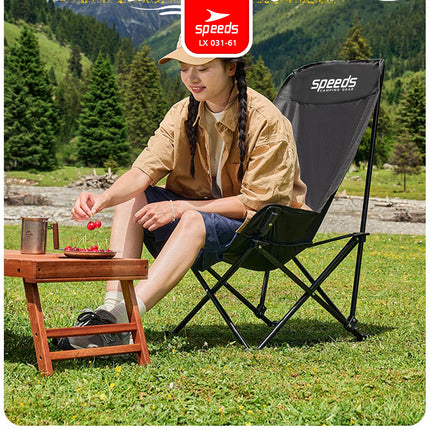 SPEEDS Kursi Lipat Portable Camping Hiking Outdoor Foldable Chair Bahan Kain Oxford 031-61