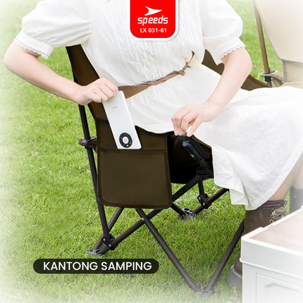 SPEEDS Kursi Lipat Portable Camping Hiking Outdoor Foldable Chair Bahan Kain Oxford 031-61
