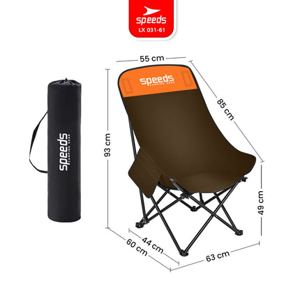 SPEEDS Kursi Lipat Portable Camping Hiking Outdoor Foldable Chair Bahan Kain Oxford 031-61