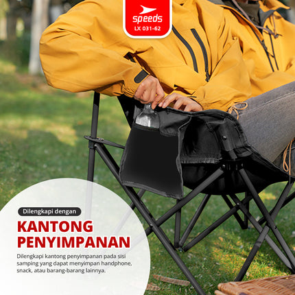 SPEEDS Kursi Lipat 2 Orang Double Moon Chair Kursi Dobel Lebar Camping Outdoor 031-62