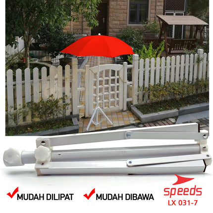 SPEEDS Kaki Penyangga Tripod Dudukan Payung Tenda Parasol Pantai Serbaguna 031-7