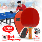SPEEDS Bet Ping Pong Bat Pingpong Bad Raket Tenis Meja Bahan Karet 032-20