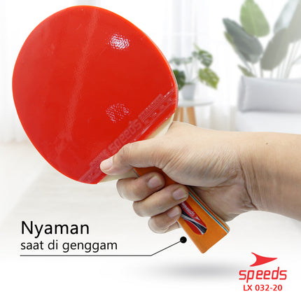 SPEEDS Bet Ping Pong Bat Pingpong Bad Raket Tenis Meja Bahan Karet 032-20
