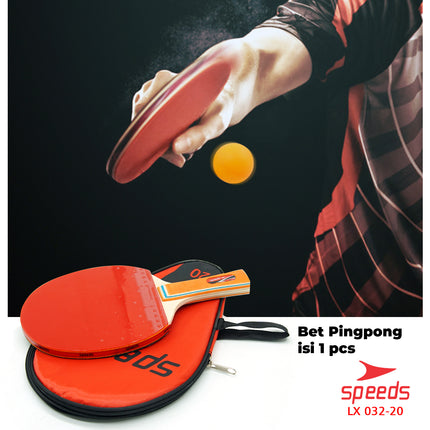 SPEEDS Bet Ping Pong Bat Pingpong Bad Raket Tenis Meja Bahan Karet 032-20