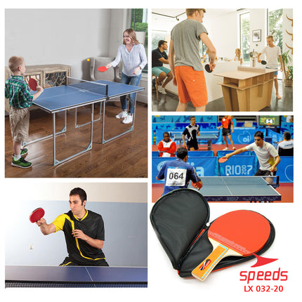 SPEEDS Bet Ping Pong Bat Pingpong Bad Raket Tenis Meja Bahan Karet 032-20