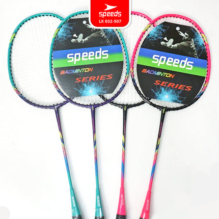 SPEEDS Raket Badminton Bulu Tangkis Paket Lengkap 1 Set 2pcs Alat Olahraga Berkualitas Original Olahraga Bulutangkis Indonesia 032-507