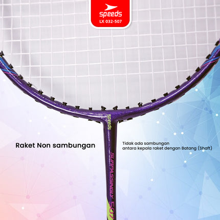 SPEEDS Raket Badminton Bulu Tangkis Paket Lengkap 1 Set 2pcs Alat Olahraga Berkualitas Original Olahraga Bulutangkis Indonesia 032-507