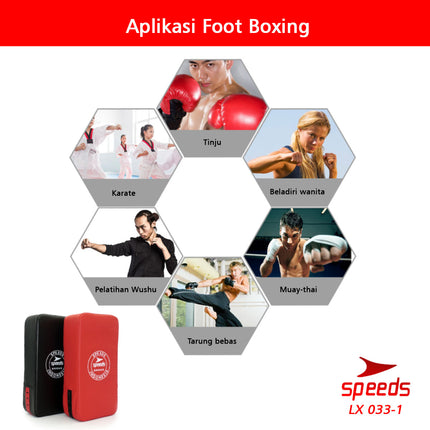 SPEEDS Foot Target Pad Boxing Muaythai Taekwondo Karate Aksesoris Olahraga Bela Diri Samsak 033-1