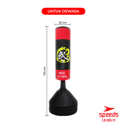 SPEEDS Punching Bag 1,78m Boxing Berdiri Samsak Premium Muaythai Boxing MMA 033-11