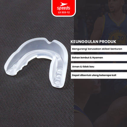 SPEEDS Gamsil Gumshield Pelindung Gigi Mulut Boxing Mouthguard Gum Shield Olahraga Bela Diri Karate 033-12