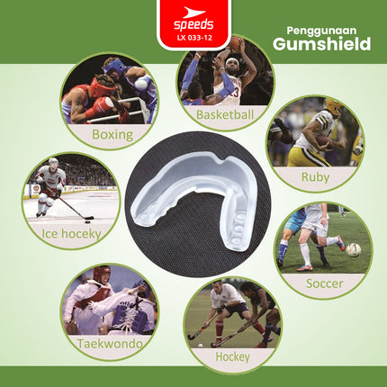 SPEEDS Gamsil Gumshield Pelindung Gigi Mulut Boxing Mouthguard Gum Shield Olahraga Bela Diri Karate 033-12