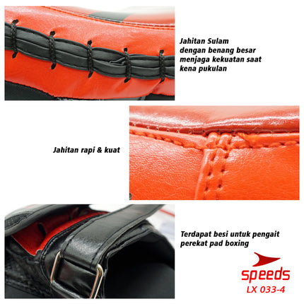 SPEEDS Boxing Pad Muay Thai Taekwondo Hand Target Punching Gloves Pad Bantalan Tinju 033-4