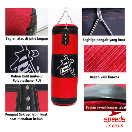 SPEEDS Samsak Tinju / Samsak Muaythai / Sanbag Boxing Olahraga Beladiri Tinju 033-5 80CM