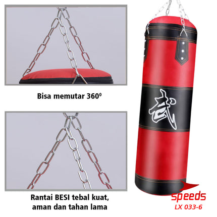 SPEEDS Samsak Tinju / Samsak Muaythai Sanbag Boxing Taekwondo Handbag Olahraga Beladiri 033-6 100CM