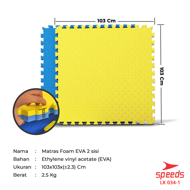 SPEEDS Eva Mat for Martial Arts Arena Mat Silat Boxing Mat Punching Bag Karate Taekwondo Puzzle Mat Floor Base 034-1