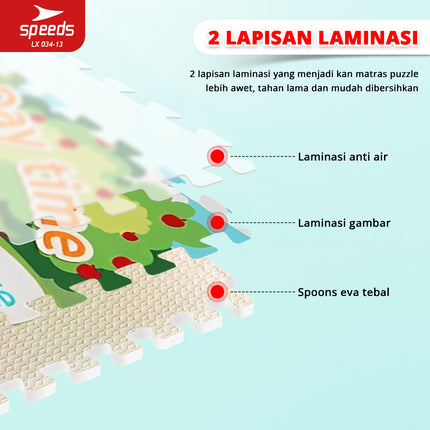 SPEEDS Evamat 30x30cm 20mm Matras Puzzle Karpet Puzzle Matras Eva Alas Lantai Bongkar Pasang 034-13