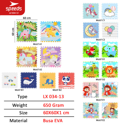 SPEEDS Evamat 30x30cm 20mm Matras Puzzle Karpet Puzzle Matras Eva Alas Lantai Bongkar Pasang 034-13