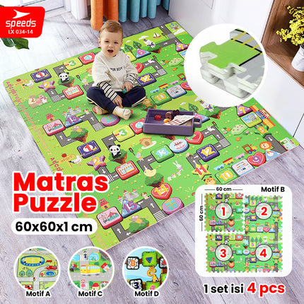 SPEEDS Matras Evamat 60x60cm Matras Puzzle Karpet Puzzle Matras Alas Lantai Evamat  Evamat Matras Perlindungan 034-14