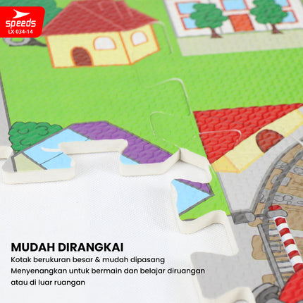 SPEEDS Matras Evamat 60x60cm Matras Puzzle Karpet Puzzle Matras Alas Lantai Evamat  Evamat Matras Perlindungan 034-14