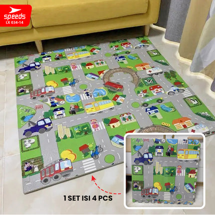 SPEEDS Matras Evamat 60x60cm Matras Puzzle Karpet Puzzle Matras Alas Lantai Evamat  Evamat Matras Perlindungan 034-14