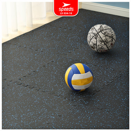 SPEEDS Eva Rubber Mat 50x50x1.5cm Black Evamat Yoga Mat for Weightlifting Anti-Slip Thick Waterproof 034-16