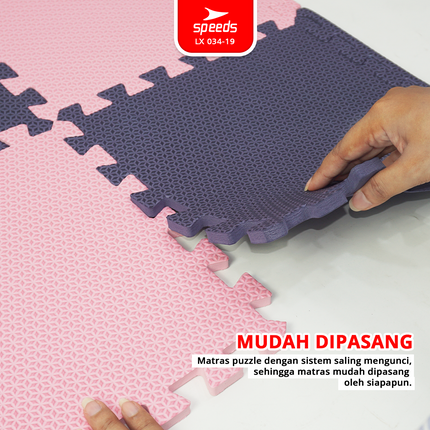 SPEEDS Matras Evamat 30x30cm 10mm Alas Puzzle EVA Mat Empuk Lembut Bermain Tidur Anak Karpet 034-19