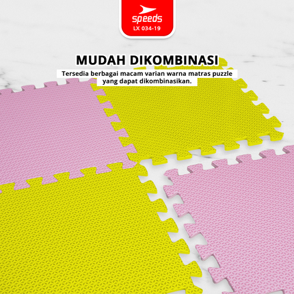 SPEEDS Matras Evamat 30x30cm 10mm Alas Puzzle EVA Mat Empuk Lembut Bermain Tidur Anak Karpet 034-19